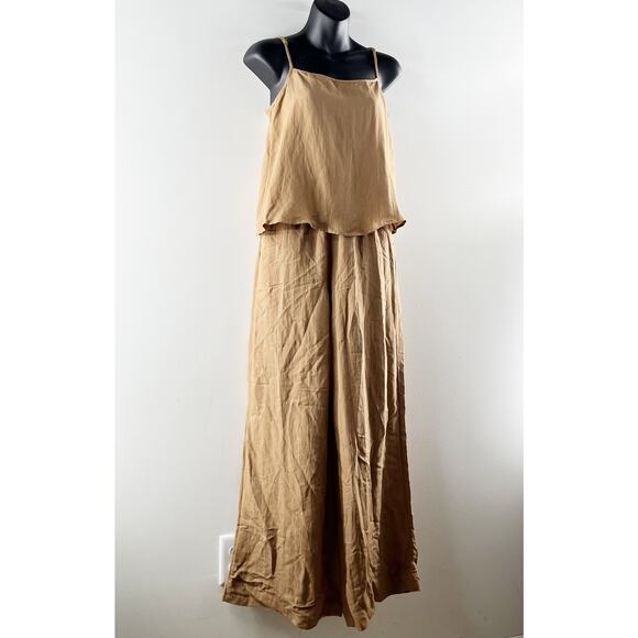 Z Supply Seashore Wide Leg Pants Matching Ashley Cami Tank Otter Brown XS / S - Picture 6 of 10